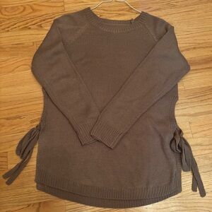 Women's Brown Sweater with Side Ties